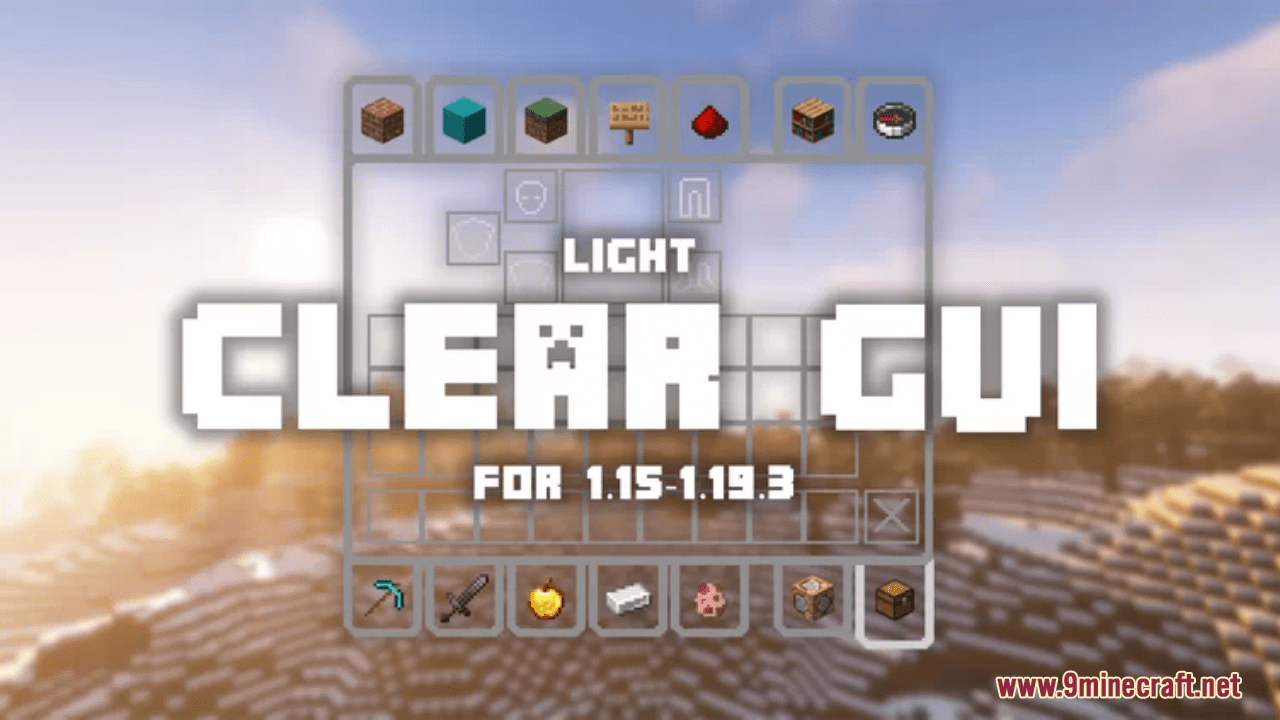 Light Clear GUI Resource Pack (1.19.4, 1.19.2) - Texture Pack 1