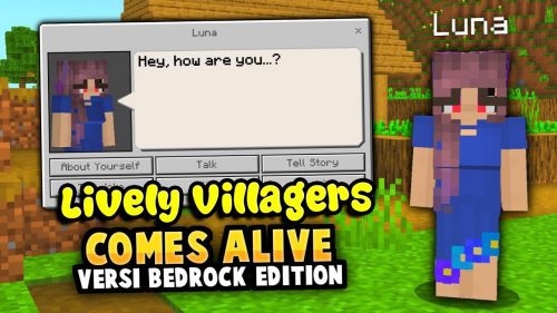 Lively Villagers Addon (1.19) – MCPE/Bedrock Comes Alive Mod Thumbnail