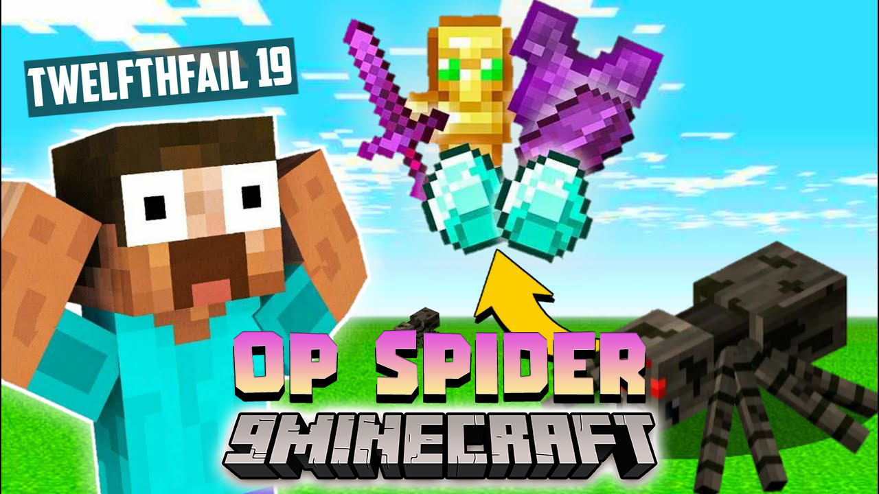 Minecraft But Spider Drops Op Items Data Pack (1.19.4, 1.19.2) 1