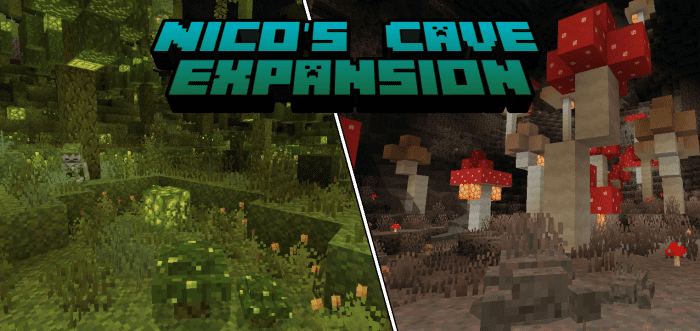 Nico's Cave Expansion Addon (1.20, 1.19) - MCPE/Bedrock Mod 1