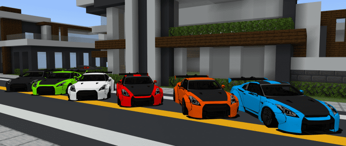 Nissan GTR R-35 LB Performance Kit Addon (1.19) - MCPE/Bedrock Mod 4