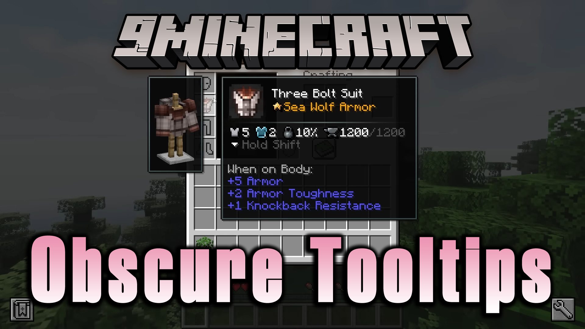 Obscure Tooltips Mod (1.20.1, 1.19.3) - Stylized Tooltips with Item Models 1