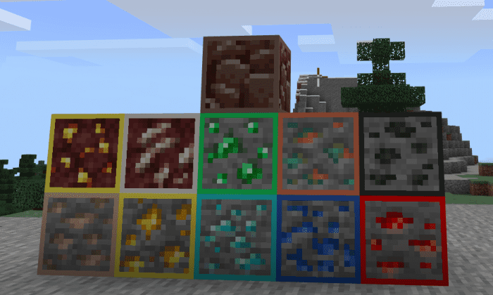 Outlined Ores Texture Pack (1.19) - MCPE/Bedrock 2