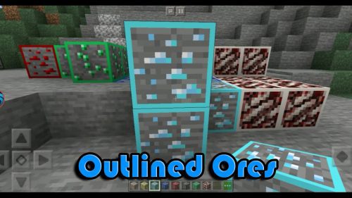 Outlined Ores Texture Pack (1.19) – MCPE/Bedrock Thumbnail
