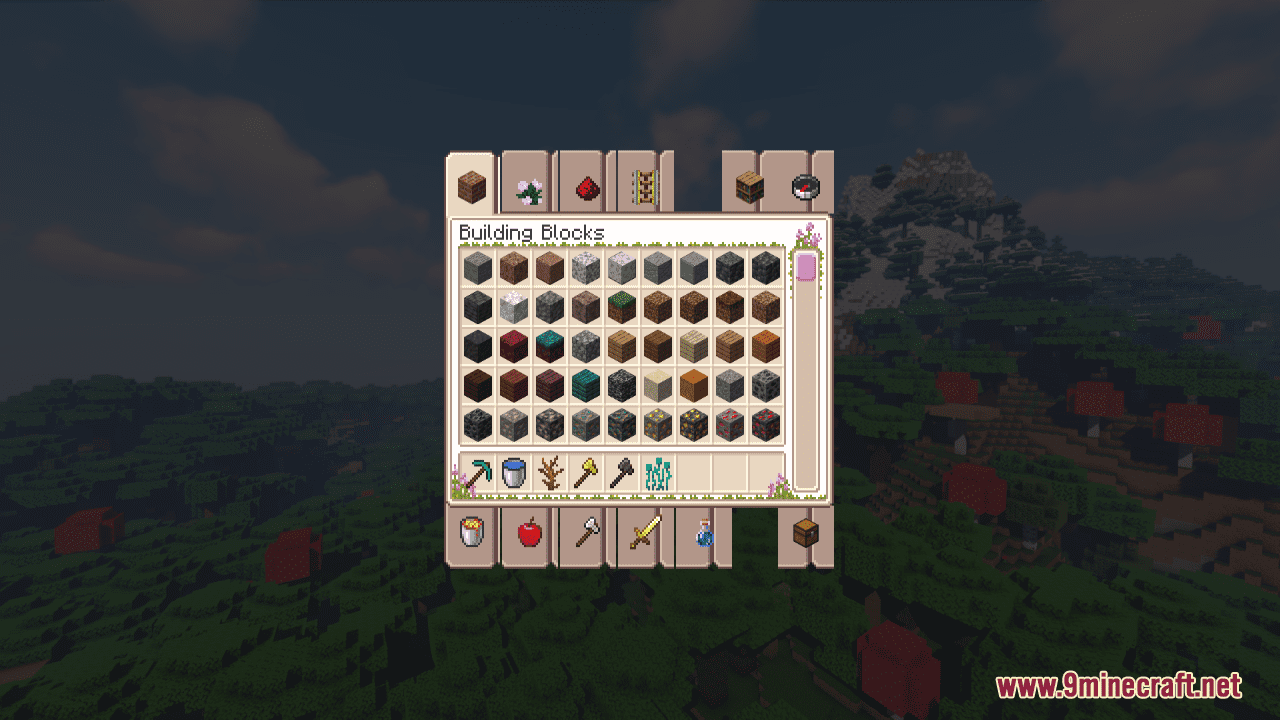 Overgrown Flowery GUI Resource Pack (1.21, 1.20.1) - Texture Pack 7