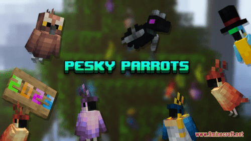 Pesky Parrots Resource Pack (1.20.6, 1.20.1) – Texture Pack Thumbnail