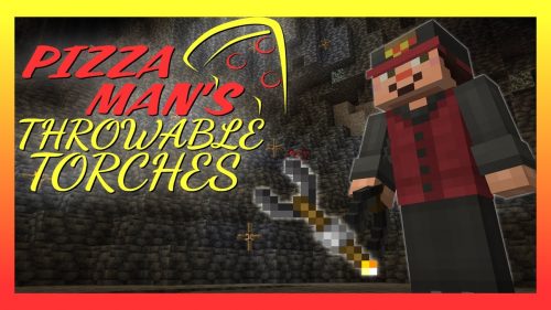 Pizza Man’s Throwable Torches Mod (1.19.2, 1.18.2) – Great for Exploration Thumbnail