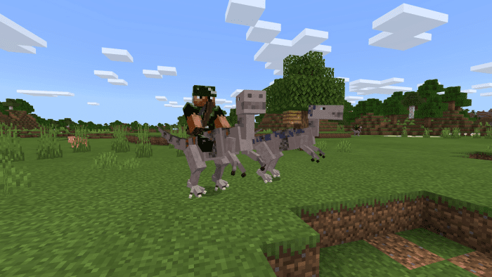 Pterodactyl & Velociraptor Addon (1.19) - MCPE/Bedrock Mod 6