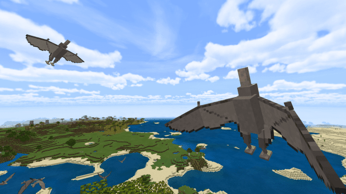 Pterodactyl & Velociraptor Addon (1.19) - MCPE/Bedrock Mod 3