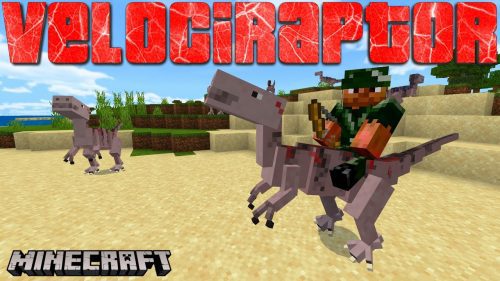 Pterodactyl & Velociraptor Addon (1.19) – MCPE/Bedrock Mod Thumbnail