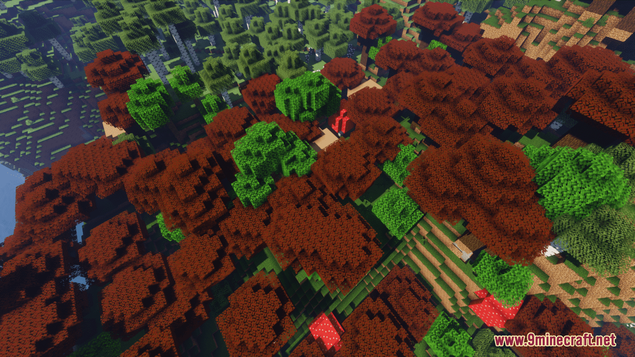 Red Dark Oak Leaves Resource Pack (1.20.6, 1.20.1) - Texture Pack 5