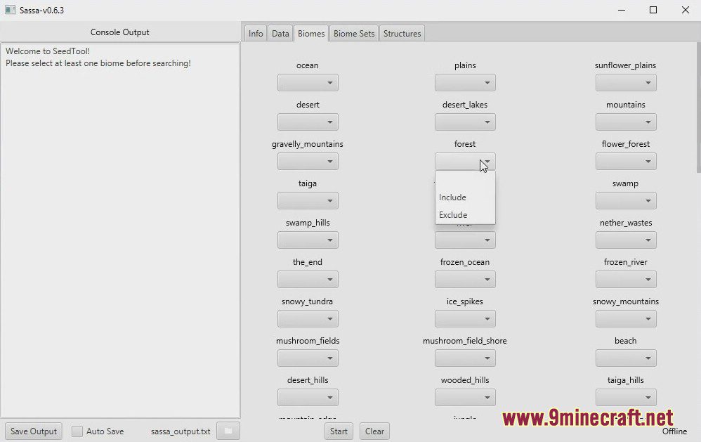 SASSA Tool - StandAlone Seed Searcher Application for Minecraft 4