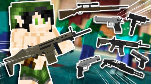 Simple Animated Guns Mod (1.20.1, 1.19.2) – Animated 3D Guns Thumbnail