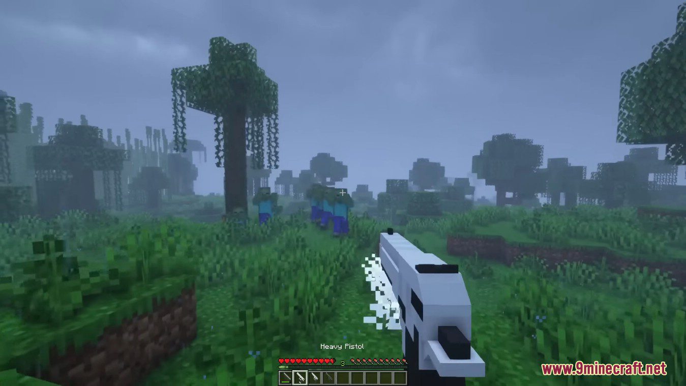 Simple Animated Guns Mod (1.19.2, 1.18.2) - Animated 3D Guns 3