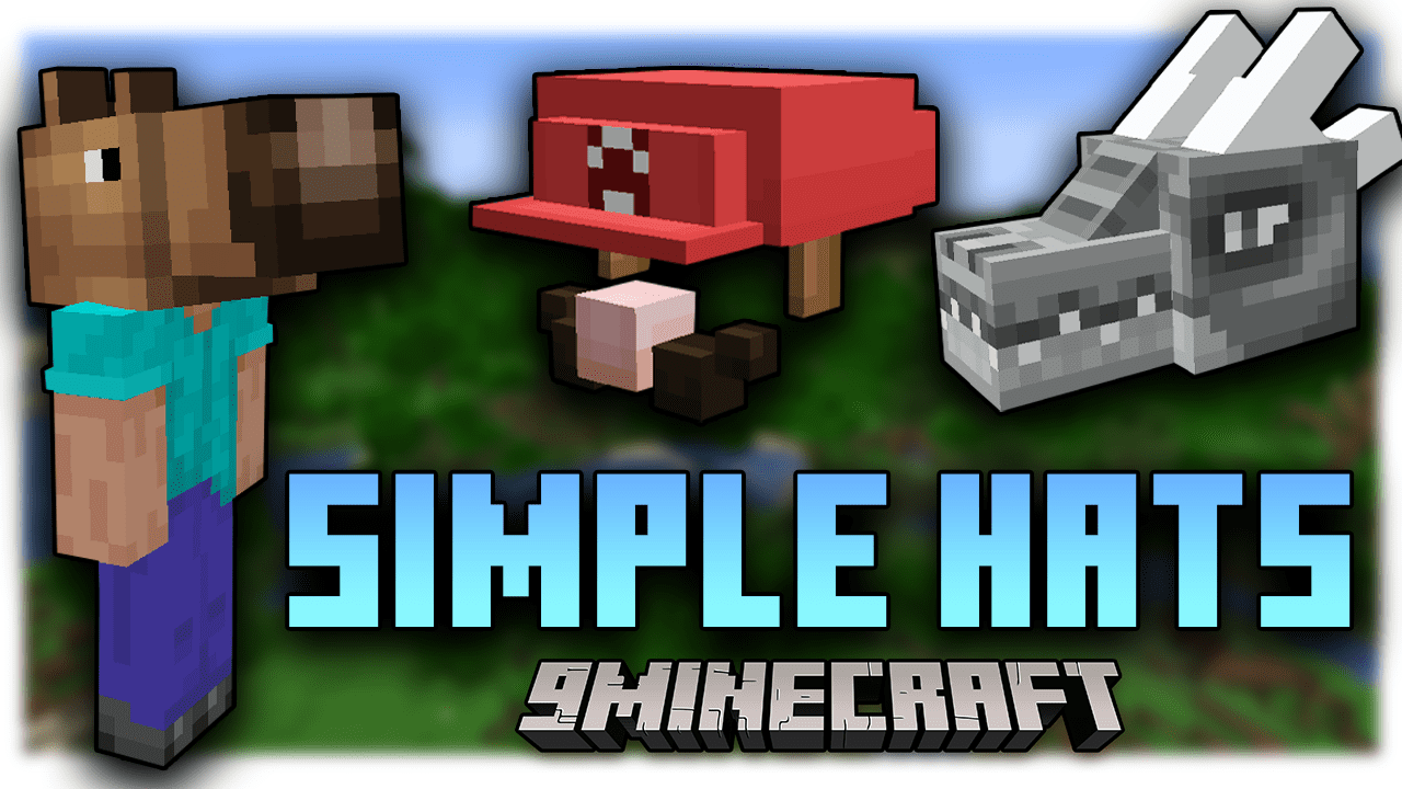 Simple Hats Mod (1.20.4, 1.19.4) - Cool hats In The Game 1