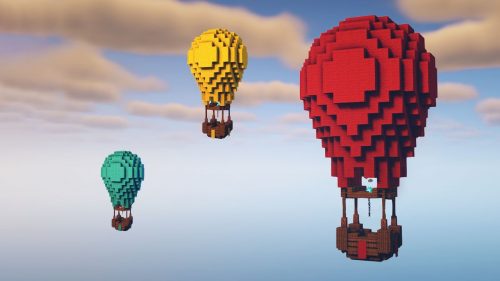 Simple Hot Air Balloons Mod (1.18.2, 1.16.5) – Let’s Fly Travel Thumbnail