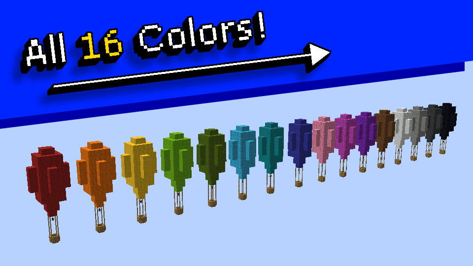 Simple Hot Air Balloons Mod (1.18.2, 1.16.5) - Let's Fly Travel 2