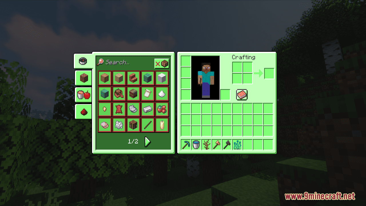 Simply Sweet Green Tea GUI Resource Pack (1.20.6, 1.20.1) - Texture Pack 11