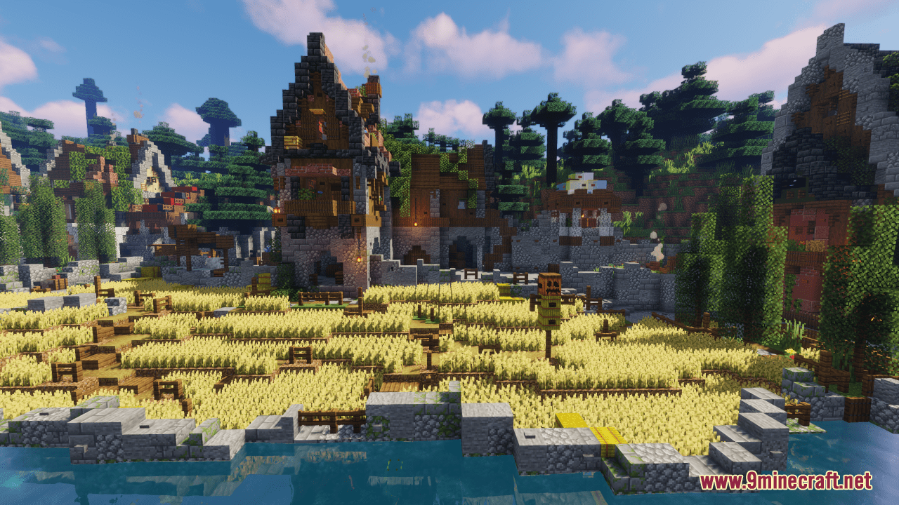 Survival River Village Map (1.21.1, 1.20.1) - Stunning Survival Base 3