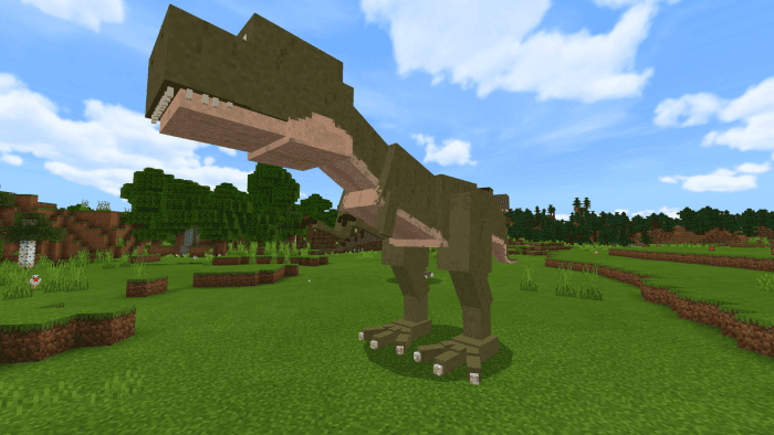 T-Rex Addon (1.19) - MCPE/Bedrock Mod 3