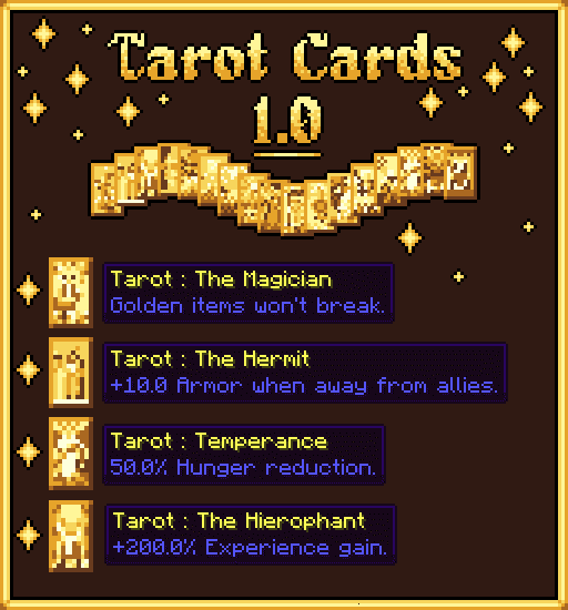 Tarot Cards Mod (1.20.4, 1.19.2) - Cards Have Abilities 2