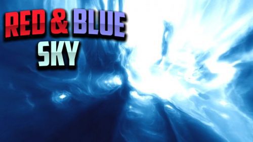 Red & Blue Night Texture Pack (1.19) – MCPE/Bedrock Custom Sky Thumbnail