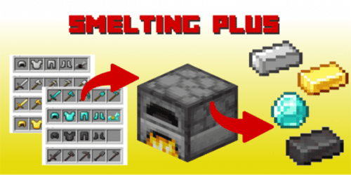 Smelting Plus Addon (1.21, 1.20) – MCPE/Bedrock Mod Thumbnail