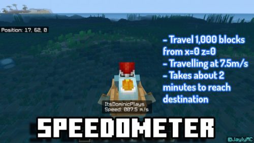 Speedometer Addon (1.20, 1.19) – MCPE/Bedrock Behavior Pack Thumbnail