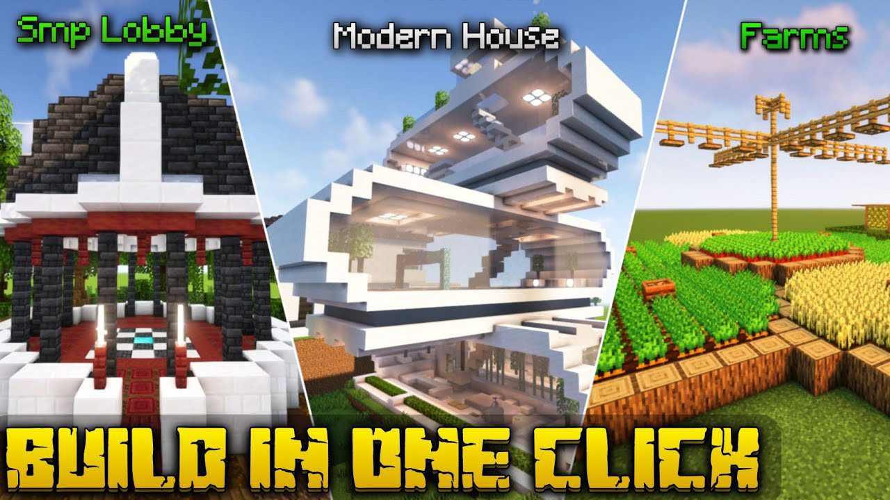 Structure In One Click Addon (1.19) - MCPE/Bedrock Mod 1