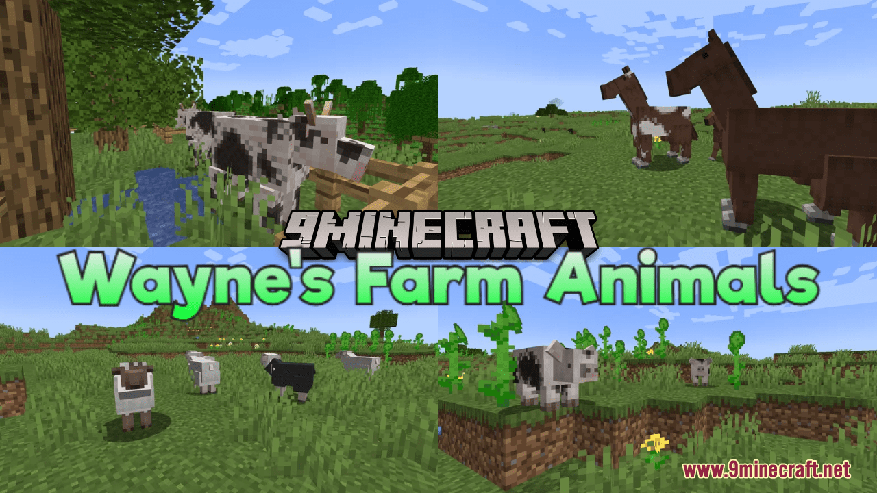 Wayne's Farm Animals Resource Pack (1.20.6, 1.20.1) - Texture Pack 1