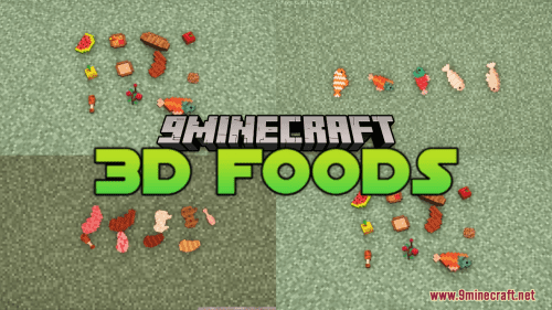 3D Foods Resource Pack (1.20.6, 1.20.1) – Texture Pack Thumbnail