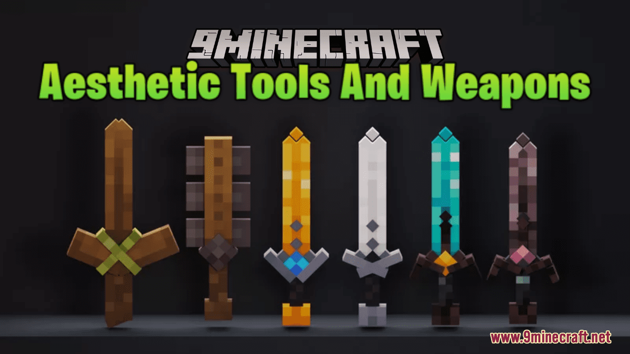 Aesthetic Tools And Weapons Resource Pack (1.20.6, 1.20.1) - Texture Pack 1