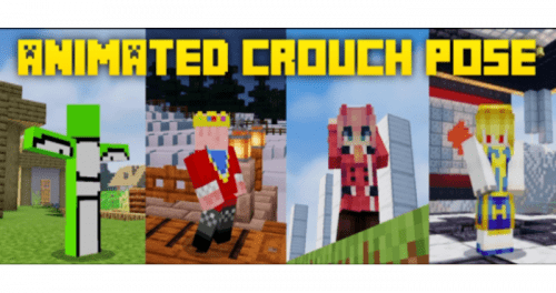 Animated Crouch Texture Pack (1.19) – MCPE/Bedrock Thumbnail