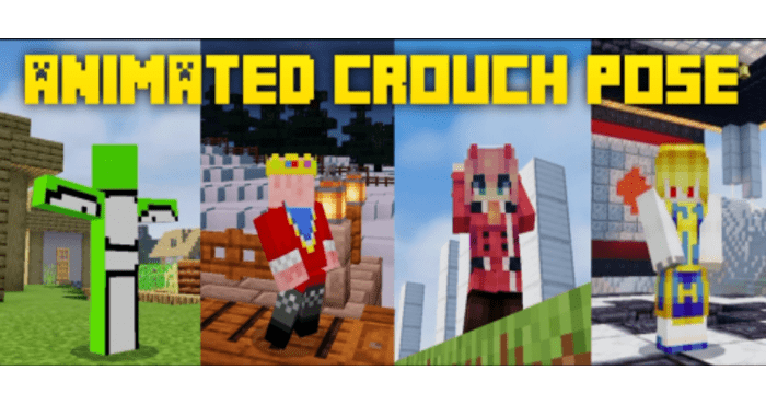 Animated Crouch Texture Pack (1.19) - MCPE/Bedrock 1