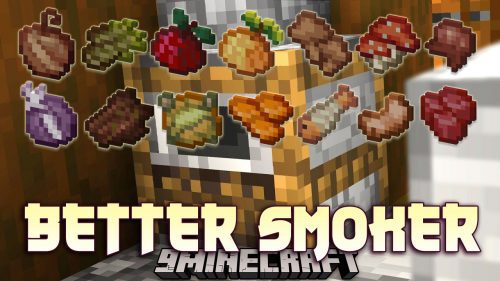 Better Smoker Mod (1.19.2, 1.18.2) – New Cooked Variants of Vanilla Foods Thumbnail