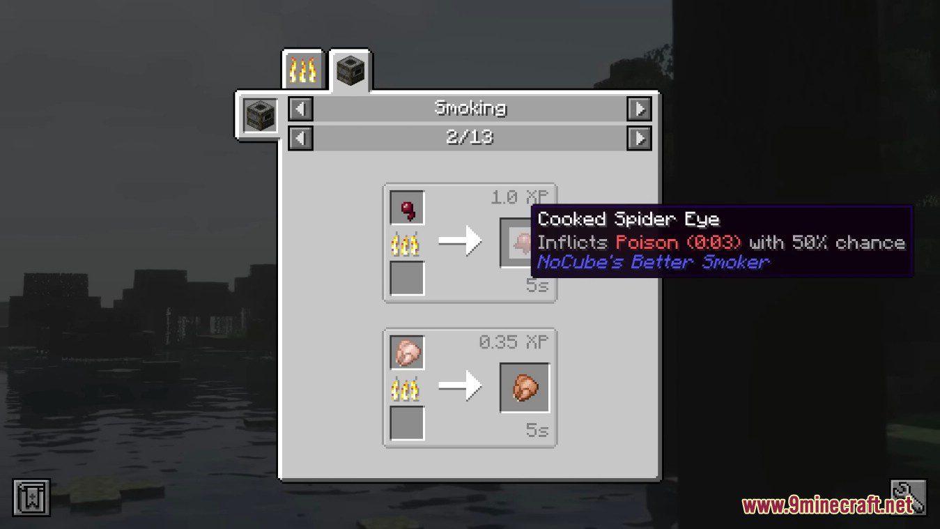 Better Smoker Mod (1.19.2, 1.18.2) - New Cooked Variants of Vanilla Foods 4