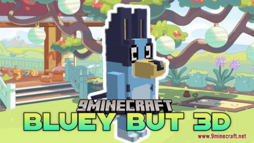 Bluey But 3D Resource Pack (1.20.6, 1.20.1) – Texture Pack Thumbnail