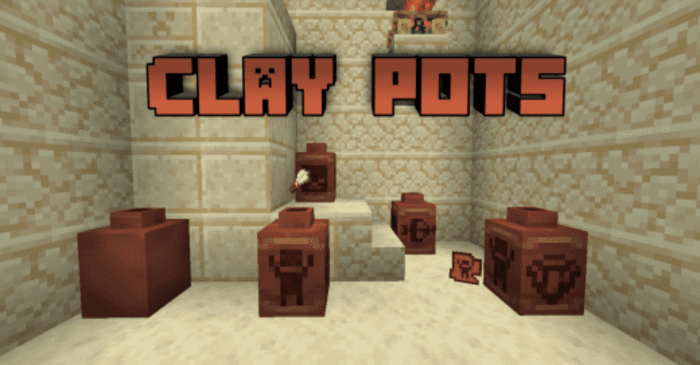 Clay Pots Addon (1.19) - MCPE/Bedrock Mod 1