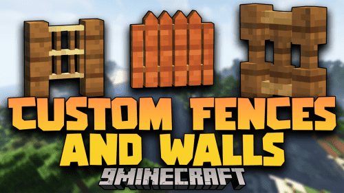 Custom Fences And Walls Mod (1.21, 1.20.1) – Many New Different Fences And Walls Thumbnail