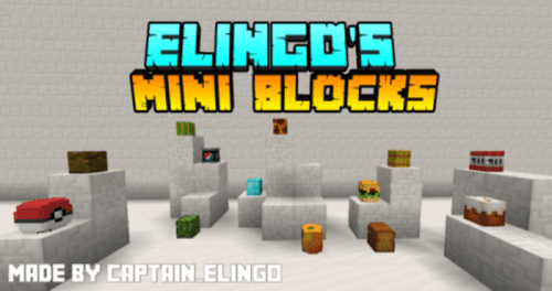 Elingo’s Mini Blocks Addon (1.19) – MCPE/Bedrock Mod Thumbnail