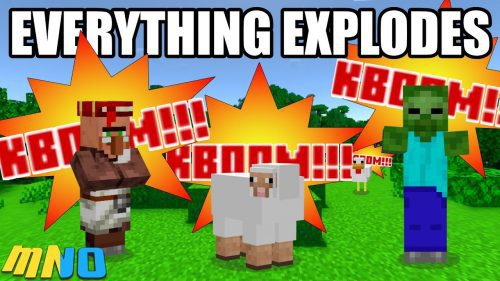Everything Explodes Addon (1.19) – MCPE/Bedrock Mod Thumbnail