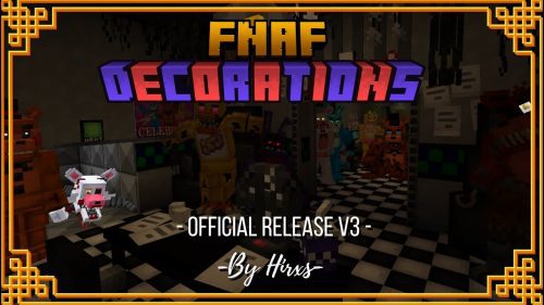 FNAF’s Decorations Addon (1.21, 1.20) – MCPE/Bedrock Mod Thumbnail