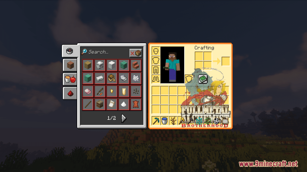 Fullmetal Alchemist Brotherhood Custom GUI Resource Pack (1.20.6, 1.20.1) - Texture Pack 11