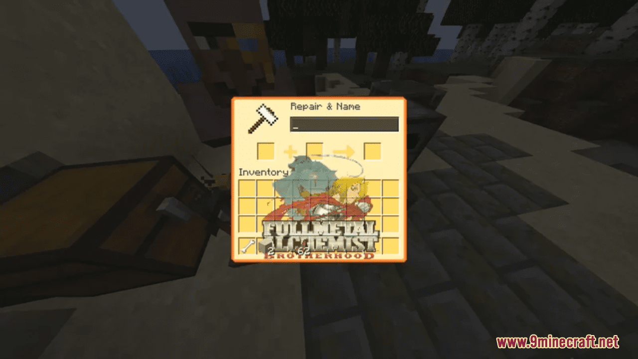 Fullmetal Alchemist Brotherhood Custom GUI Resource Pack (1.20.6, 1.20.1) - Texture Pack 13