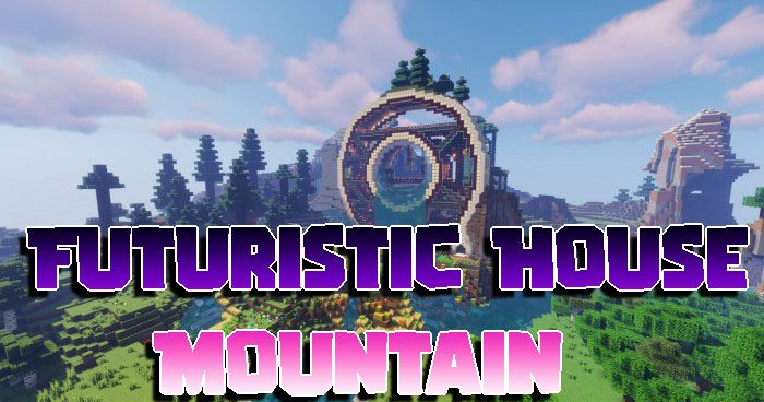 Futuristic House Mountain Map (1.19) - MCPE/Bedrock 1