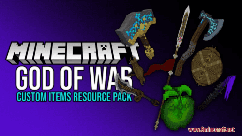 GoW Custom Items Resource Pack (1.20.4, 1.19.4) – Texture Pack Thumbnail