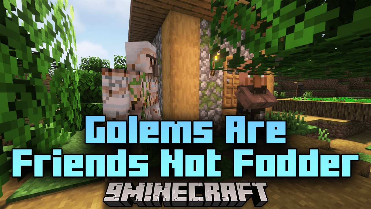 Golems Are Friends Not Fodder Mod (1.20.1, 1.19.4) - Villagers Repair Damage To Golems 1