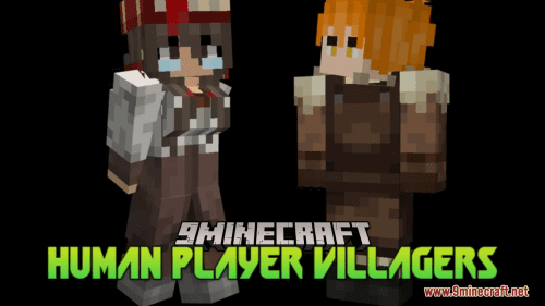 Human Player Villagers Resource Pack (1.21, 1.20.1) – Texture Pack Thumbnail
