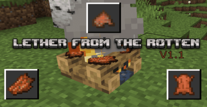 Leather from the Rotten Addon (1.19) - MCPE/Bedrock Mod 1