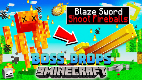 Minecraft But Boss Drops Weapons And Items Data Pack (1.19.4, 1.19.2) Thumbnail